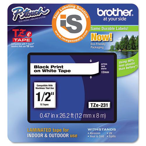 Brother tz231 tze231 tz-231 tze-231 p-touch tape pt-1200 pt-1280 pt-2100 pt-2400 for sale