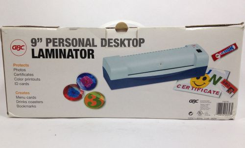 Nib gbc 9&#034; personal desktop laminator - laminating machine w/ instructions for sale