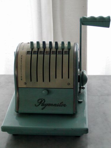RETRO 60&#039;s MINT GREEN PAYMASTER CHECK WRITER