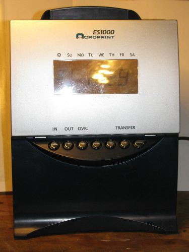 Acroprint  ES1000 Time Clock &amp; Recorder Non-Atomic Model with Amber Display