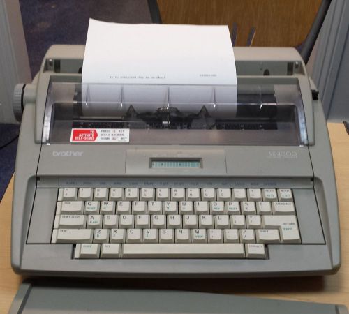 Brother sx-4000 electronic typewriter with display &amp; dictionary word processor for sale