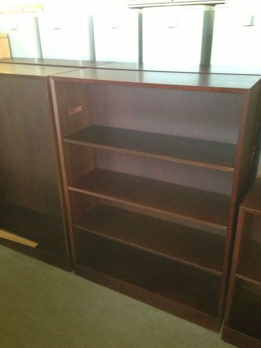 ***SOLID WOOD BOOKCASE by HALE FURNITURE, INC in MAHOGANY COLOR WOOD 48&#034;H***