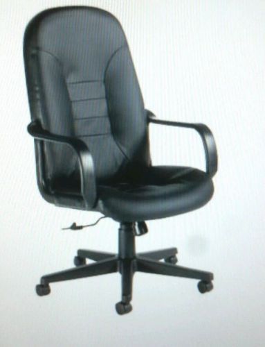 Global Leather High-Back Executive Office Chair (New in Box) Black