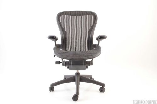 Herman miller aeron office studio chair classic carbon size c 3d01 #19494 for sale