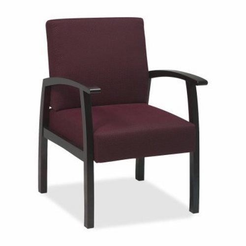 Lorell Guest Chairs, 24&#034;x25&#034;x35-1/2&#034;, Ruby/Mahogany frame (LLR68550)
