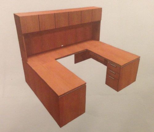 NEW Indiana Furniture Desk ELEVATE SERIES  Right Pedestal U-shape