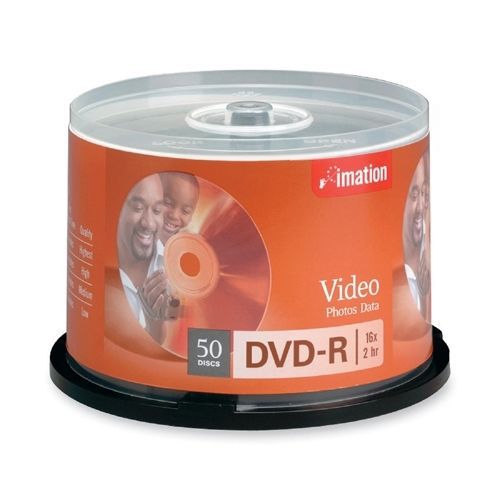 Imation 17341 DVD-R 16x 4.7GB Branded 50/PK Silver