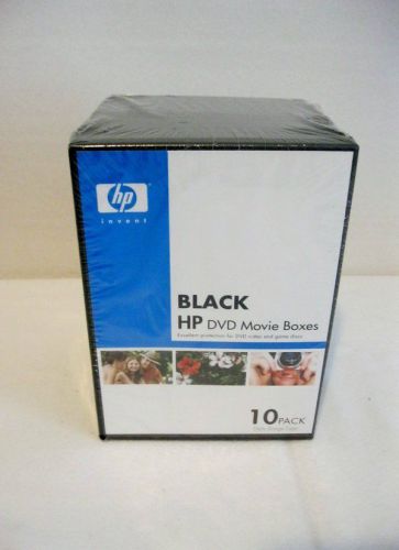 10 black hp slim single dvd case movie box cases new unused for sale