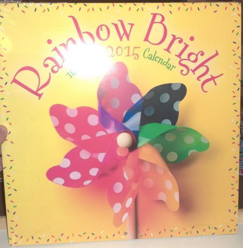 16 Month 2015 Calendar Rainbow Bright 12 x 12 Wall Colors New