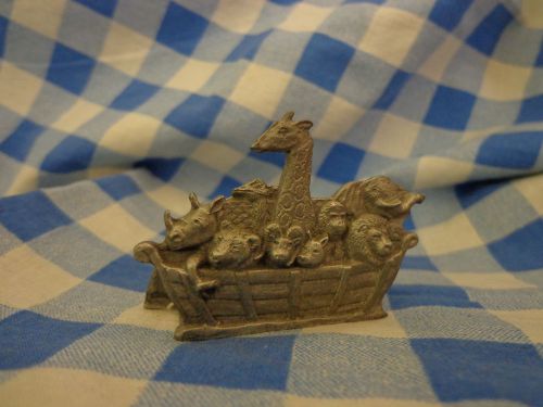 Pewter Two by Two Noah&#039;s Ark Business Card Holder Spoontiques