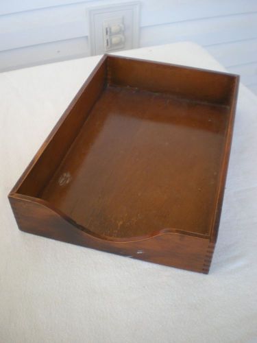 Old Wooden file tray/ in-basket / paper holder