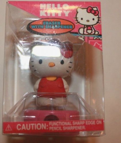 Sanrio Hello Kitty Eraser With Sharpener, 2 1/4&#034; High &amp; 1 1/4&#034; Wide, NEW IN BOX!