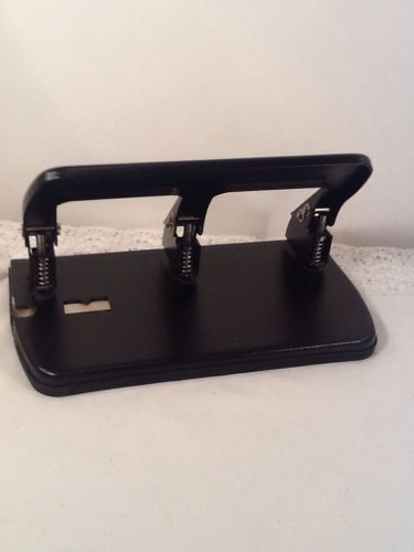Hole Puncher Black Three Hole Puncher  Nice Condition