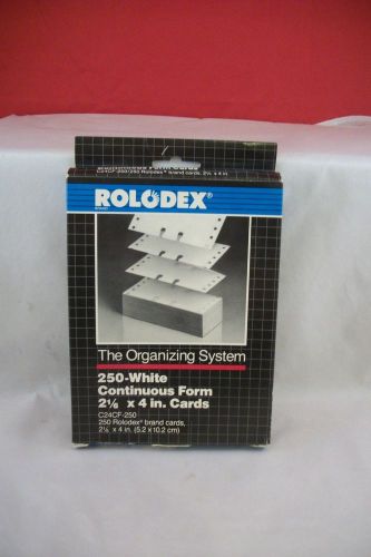 Vintage Rolodex Continuous Form Cards - 2 1/6&#034; x 4&#034; Cards - C24CF - 250 - NOS