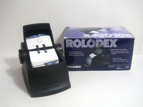 Rolodex Office Covered Card File 500 cards 1-1/2x2-3/4 Inches D67136AS Black