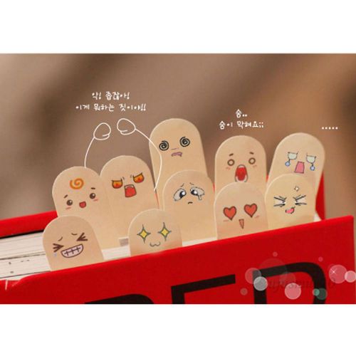 Cute Emoticons10 Fingers Sticker Post-It Bookmark Point Marker Memo Sticky Notes