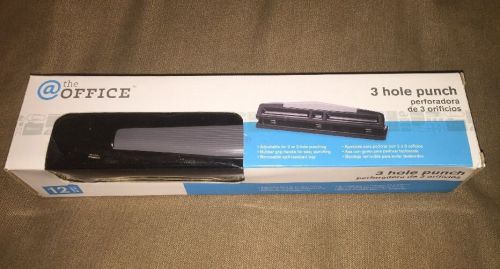 @ The Office 3 hole punch adjustable for 2 or 3 hole punch NEW 12 Sheets NIB