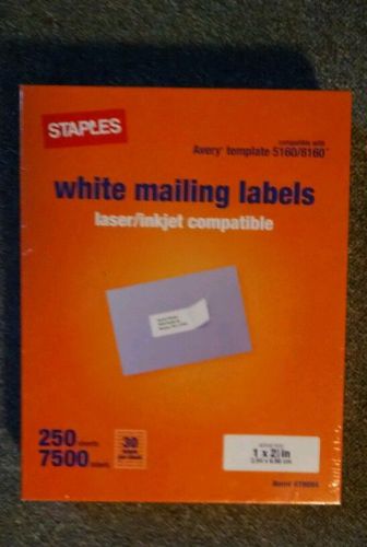 staples white labels (Avery 5160/8160)
