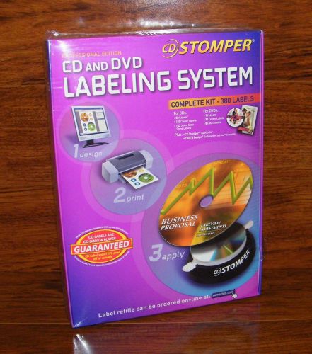 CD Stomper CD &amp; DVD 380 Labels Professional Edition Labeling System **NEW**