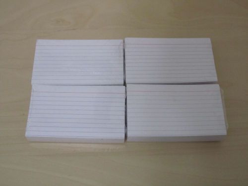 (4) Blank Flash Cards with lines 4 packets - PERFECT TO STUDY