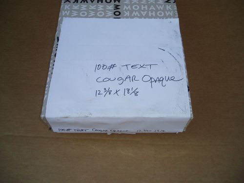 700+ count domtar/cougar #3394  opaque 100 lb text paper for sale