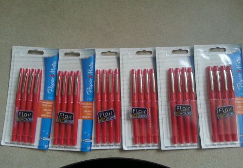 paper mate flair pens red