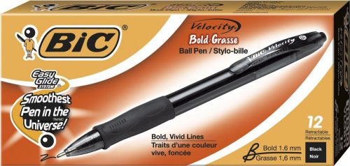 BIC Velocity Bold Ball Pen, 1.6mm, Black, (VLGB11-Blk)