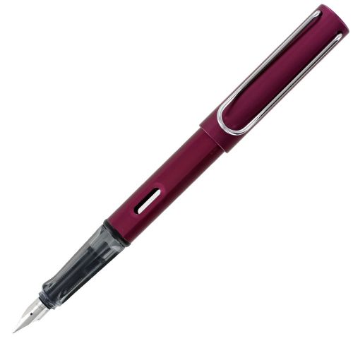 Lamy al-star aluminum fountain pen, metallic dark purple barrel, extra fine nib for sale