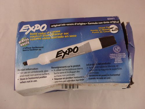 12 expo dry erase whiteboard markers chisel tip black magic 83001 free shipping for sale