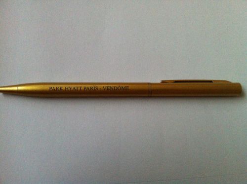 Park Hyatt Paris Vendome Hotel Golden Signature Pen New