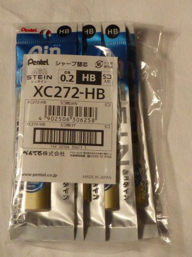 Pentel Mechanical Pencil Lead HB 0.2mm Ain Stein (10LeadsX 5 pack)