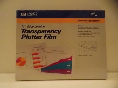 HP Transparency Plotter Film For OverHead Projections 11&#034; Edge Loading 17702T