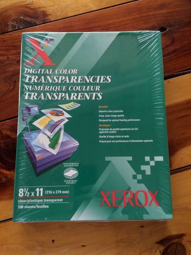 Xerox Digital Color Transparencies 100 Sheets High Quality 81/2 x 11