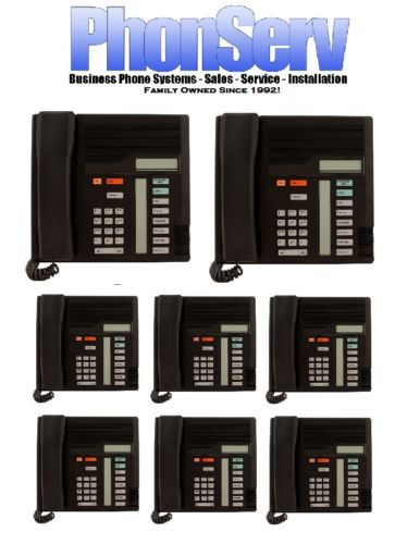 8 Nortel Norstar Meridian M7208 Staff LCD System Call Center Phones NT8B30 Black
