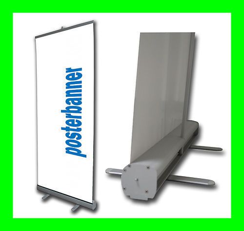 Roll up banner display inklusive druck 100 x 200 cm for sale