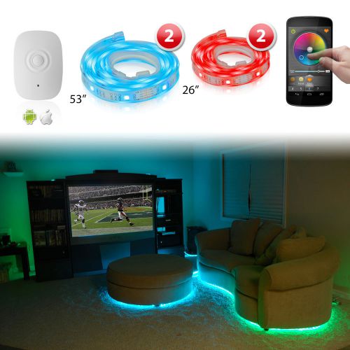 iPhone Android Dream Color LED 4pc Strip Set for Home Furniture Light 110-220AC