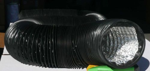 4&#034; x 25&#039; black out flex lightproof ducting w/clamps high quality bay hydro save$ for sale