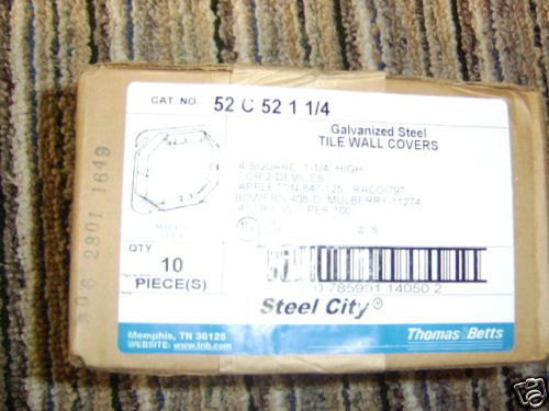T&amp;B Steel City # 52 C 52 1 1/4  4&#034; plaster ring LOT 10