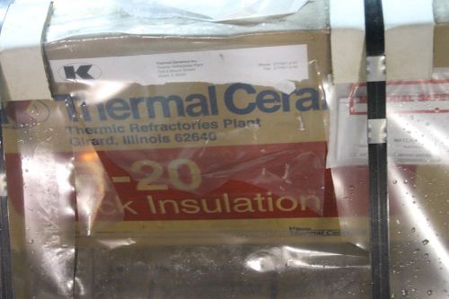 THERMAL CERAMIC R-20 BLOCK INSULATION 1&#034; THICK 12&#034; WIDE BY 36&#034; 14 SHEETS