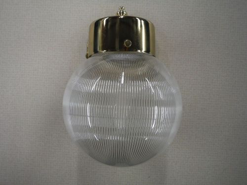 Light Process Company Wall Fixture Polished Brass Ribbed Clear Glass