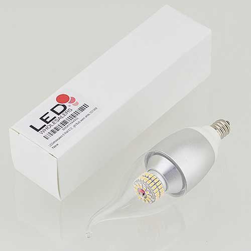 LEDwholesalers 6 Watt E12 Candelabra LED omnidirectional Light Bulb warm white 1