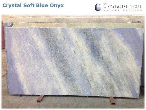 Soft Blue Crystal Onyx Gemstone Slab Translucent stone Kitchen, Bath/Backsplash