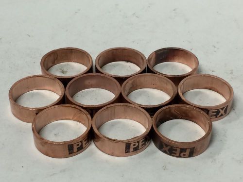 10 pieces 3/4&#034; pex copper crimp rings, sioux chief sdr 9 new for sale