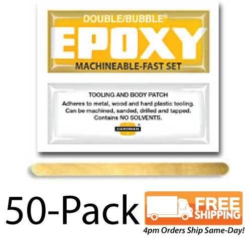50-Pack - Hardman Double Bubble &#034;Yellow Label&#034; Machineable Epoxy #04002