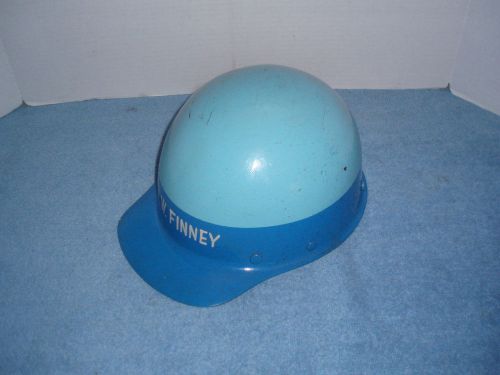 Vintage msa bule fiberglass skullgard hard hat old industry factory construction for sale