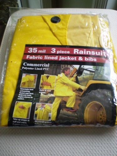 Boss 3PR0300YG 35 mm 3-Piece Yellow Rainsuit XXX-Large