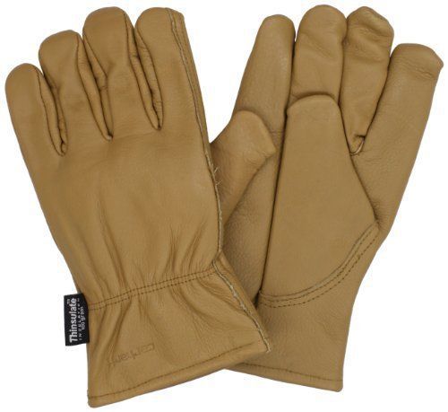 NEW Carhartt Mens Insulated Full Grain Leather Driver Work Glove  Brown  Small
