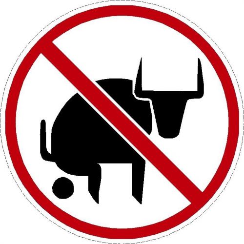 No Bull$hit hard hat sticker / helmet decal label bull funny sarcastic