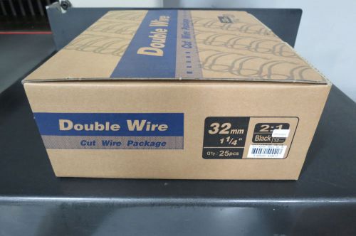 Wire-O Double Black 1-1/4&#034; 2:1 Pitch Twin Loop Wire - 25pk
