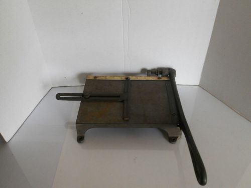 Old vintage besco 421 paper cutter/trimmer w/ brass rule plate &amp; original guide for sale